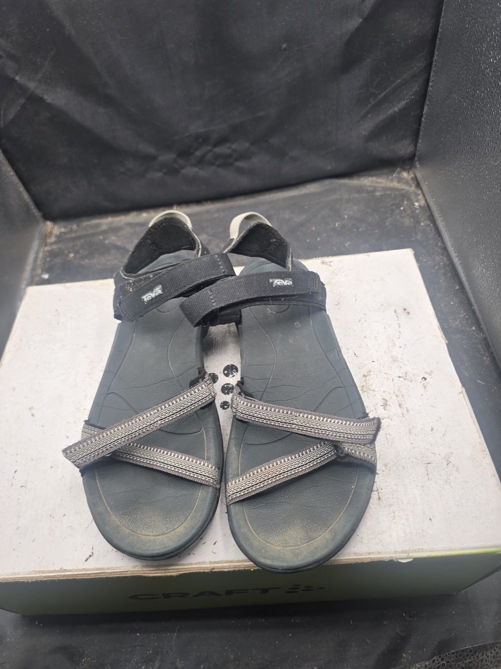 Teva Men’s Black and Gray Outdoor Strap Sandals